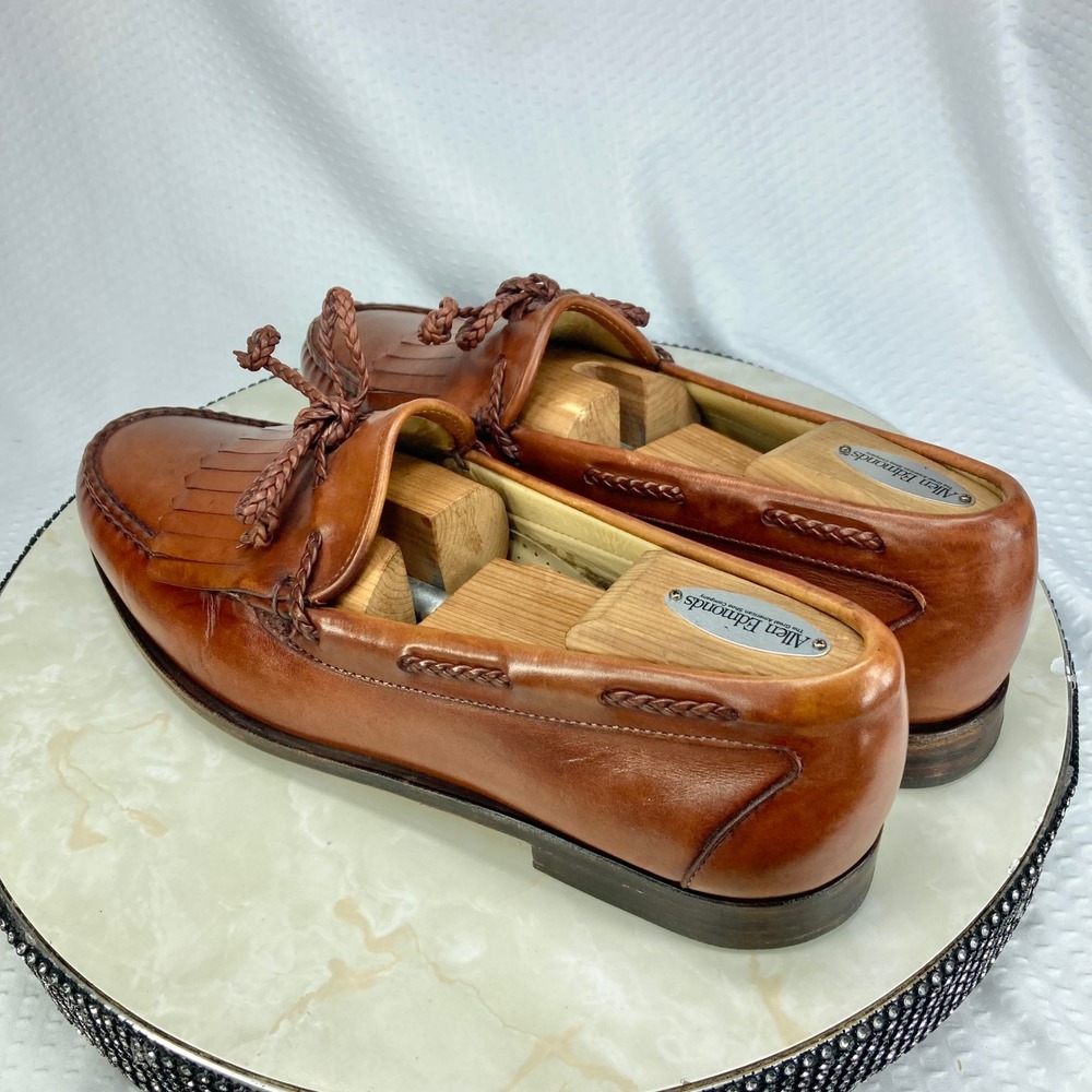 Allen Edmonds Nottingham Kiltie Tassel Loafers Mens 11 Brown Leather Dress Shoes - Picture 7 of 13